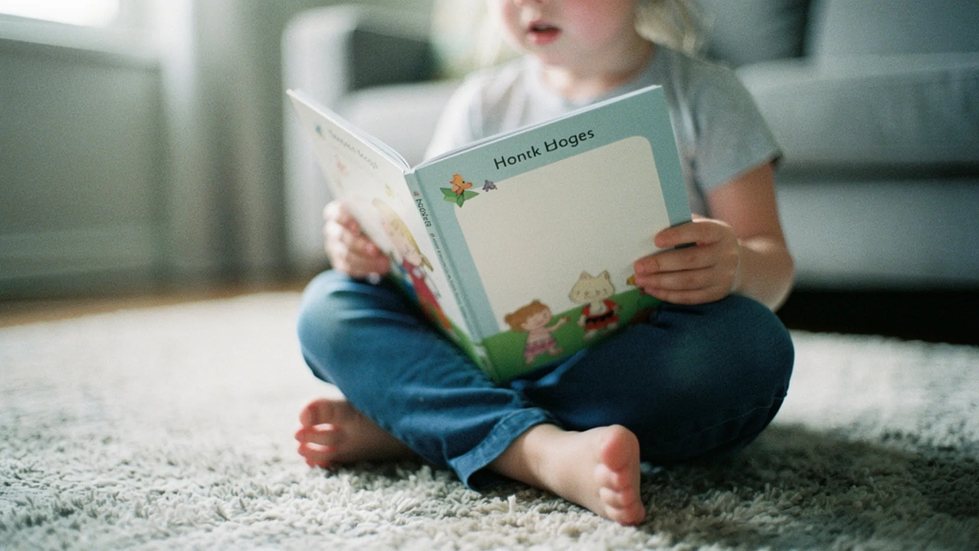 Page d'un livre personnalisé montrant un enfant héros de sa propre histoire