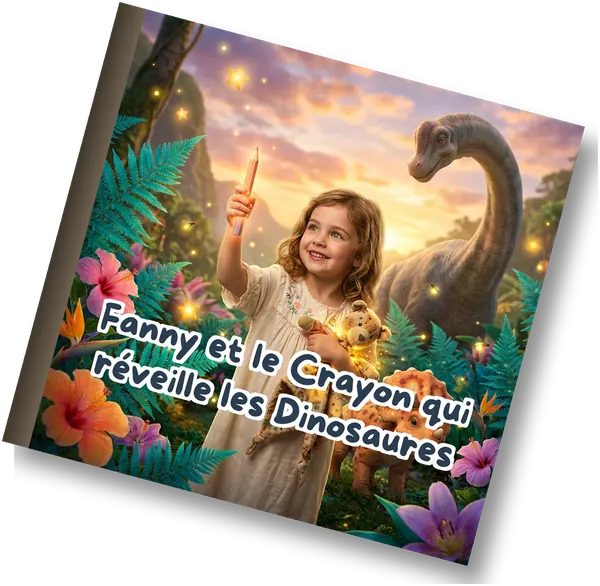 Couverture du livre « Fanny et le Crayon qui réveille les Dinosaures »